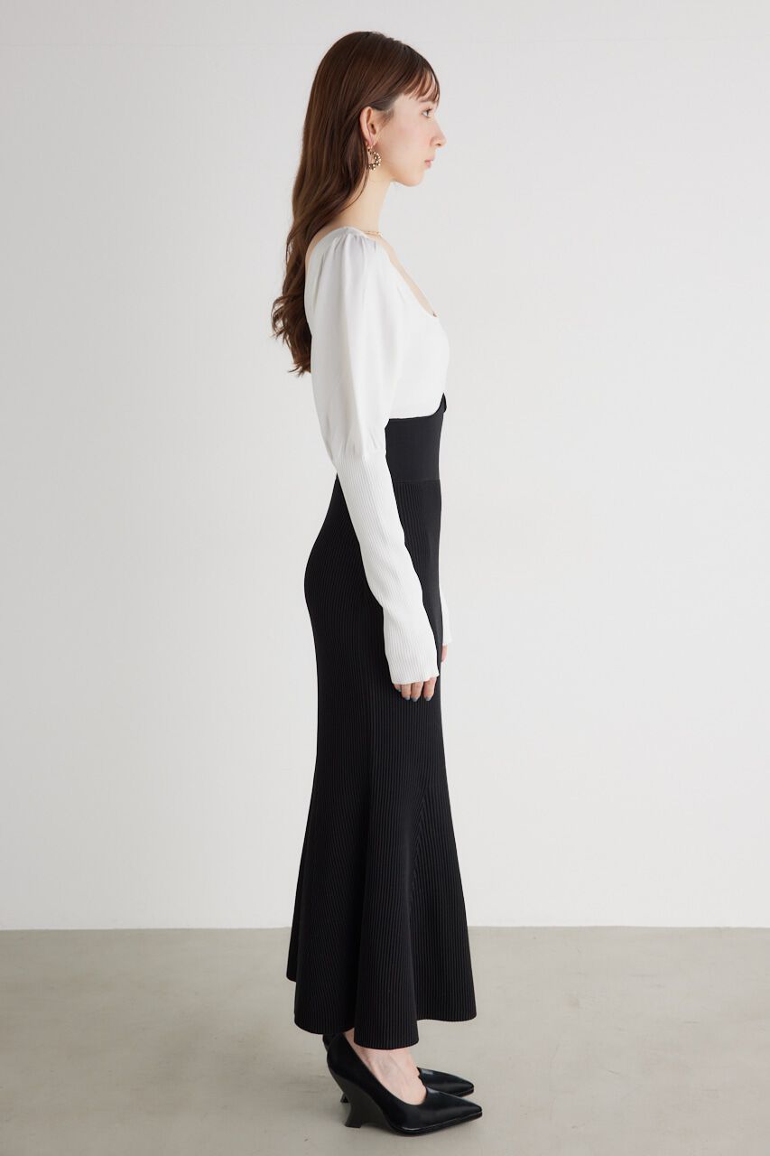 rienda「2WAYチェーンマーメイドKnit OP」|ワンピース|