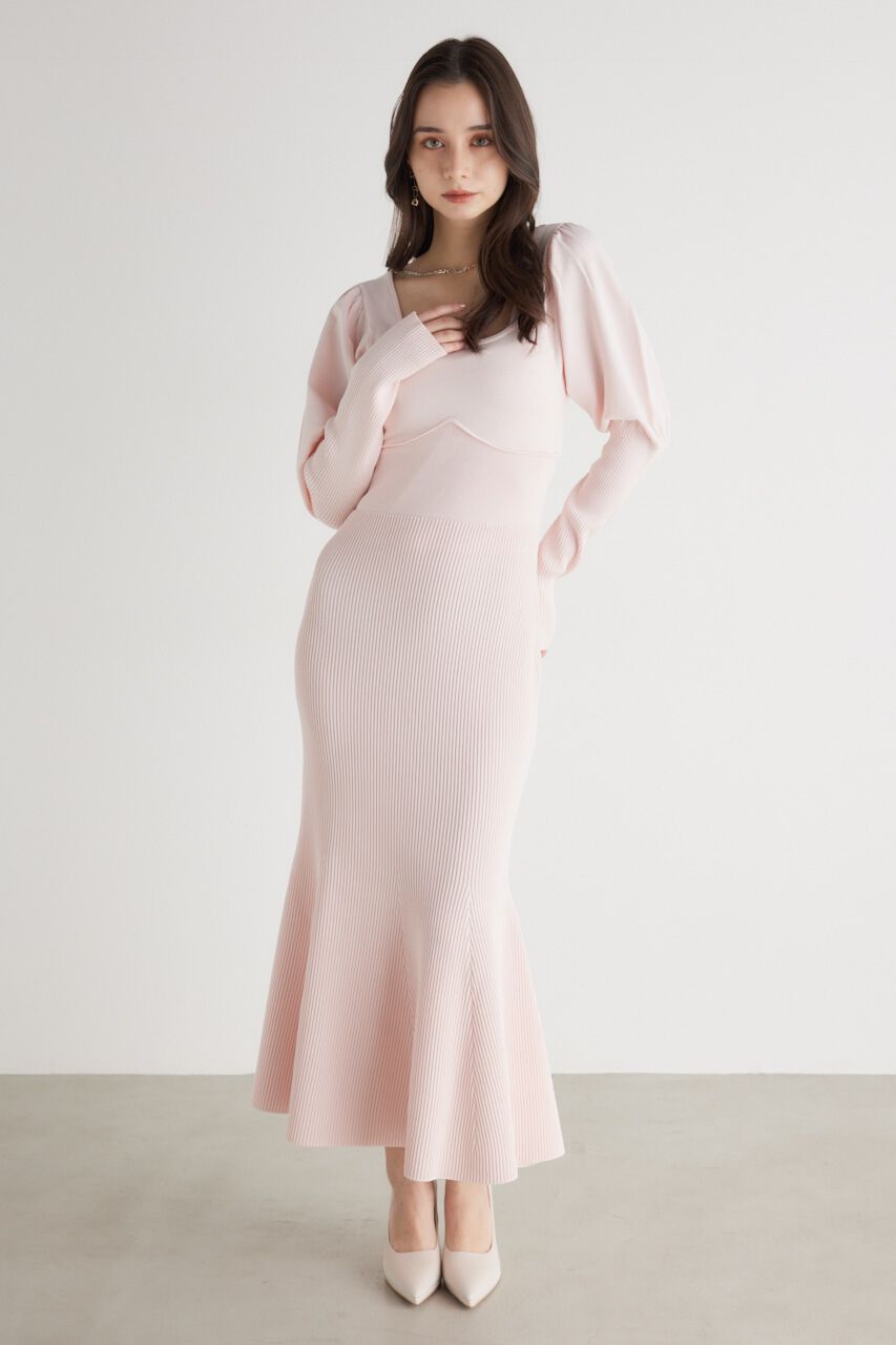 rienda「2WAYチェーンマーメイドKnit OP」|ワンピース|