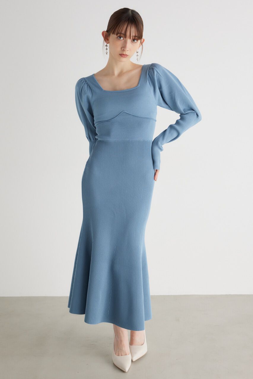 rienda「2WAYチェーンマーメイドKnit OP」|ワンピース|BLU