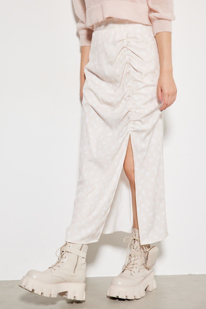 rienda「ハイスリットJWギャザーSK」|スカート|