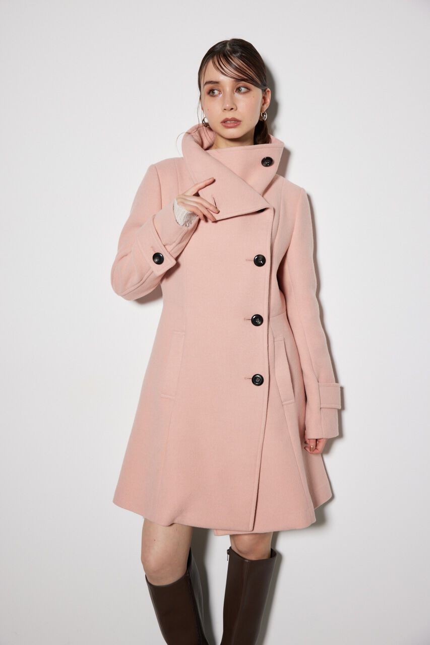 rienda「オーバーネックシンデレララインミニコート」|その他|PNK