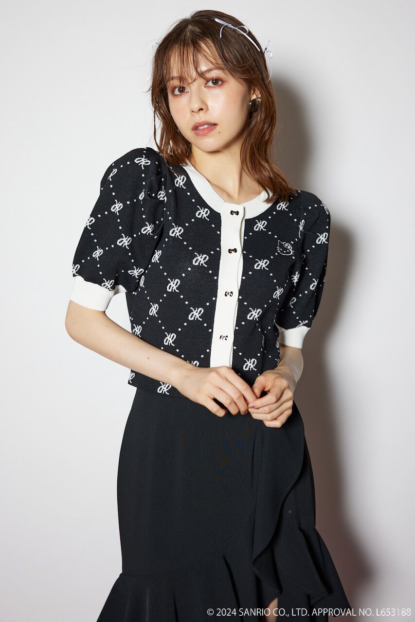 rienda「HELLO KITTY ジャガードニットカーディガン」|カーディガン|