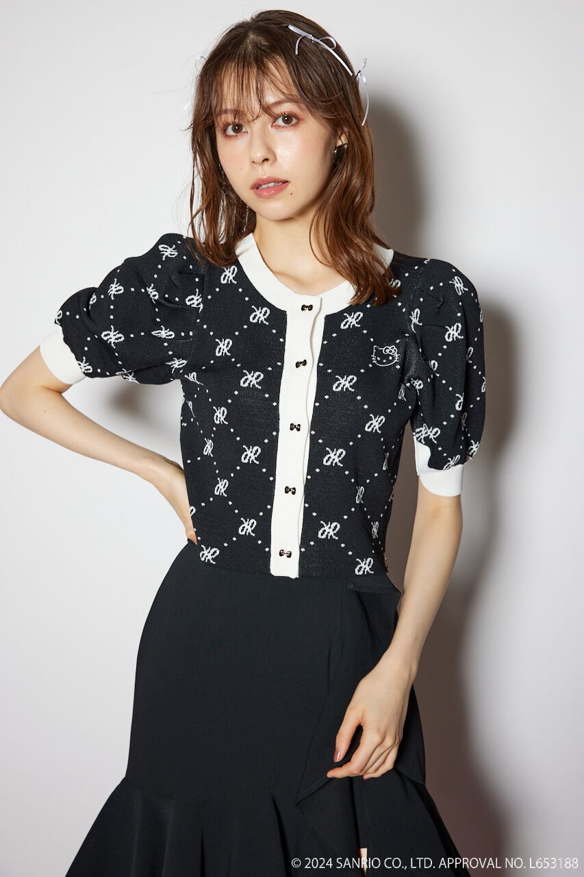 rienda「HELLO KITTY ジャガードニットカーディガン」|カーディガン|