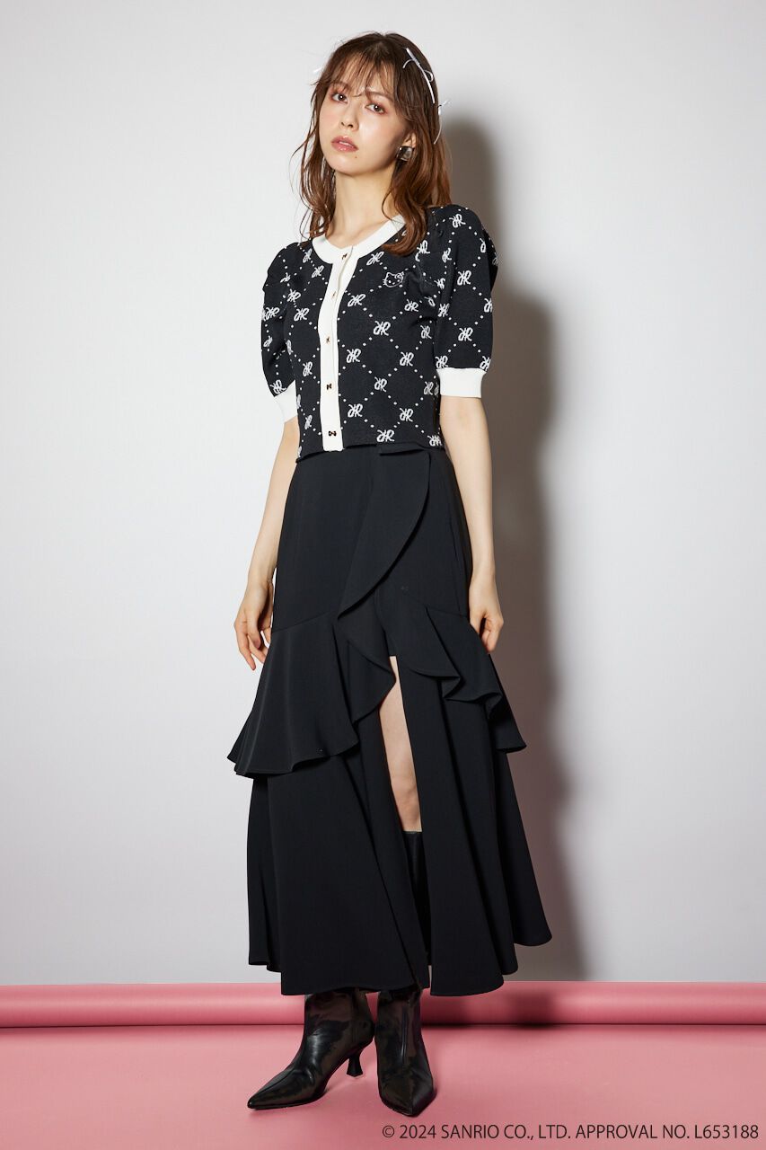 rienda「HELLO KITTY ジャガードニットカーディガン」|カーディガン|