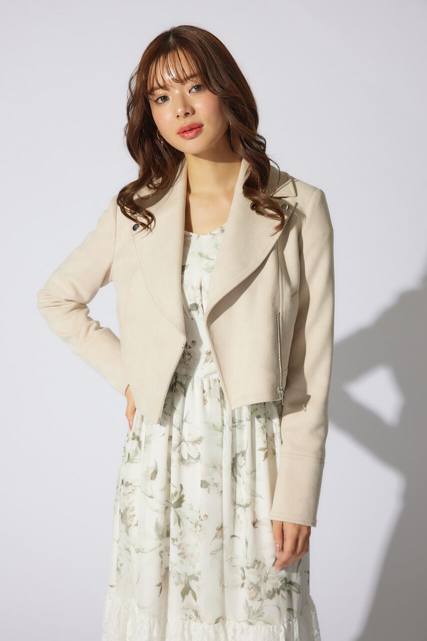 rienda「フェイクスエードライダースジャケット」|その他|