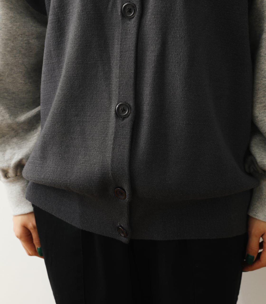 RODEO CROWNS「(WEB限定)裏毛ドッキングニットカーディガン」|カーディガン|