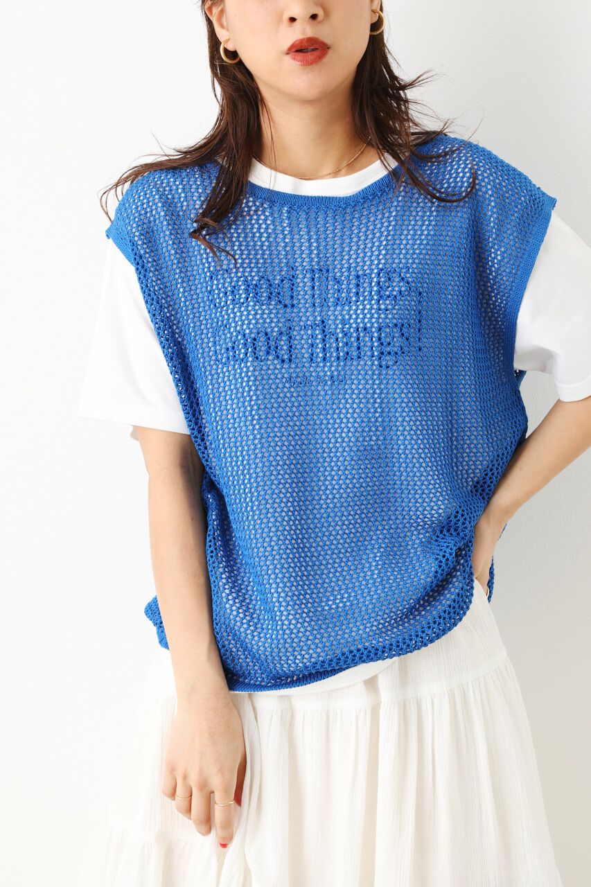 RODEO CROWNS「2WAYメッシュニットベスト&TシャツSET」|ニット・セーター|BLU