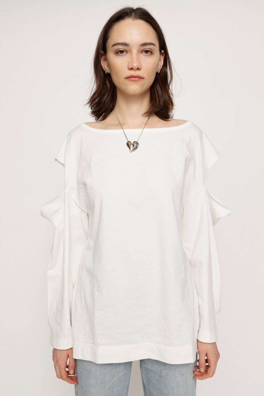 SLY「OPEN SHOULDER CUT トップス」|Tシャツ・カットソー|
