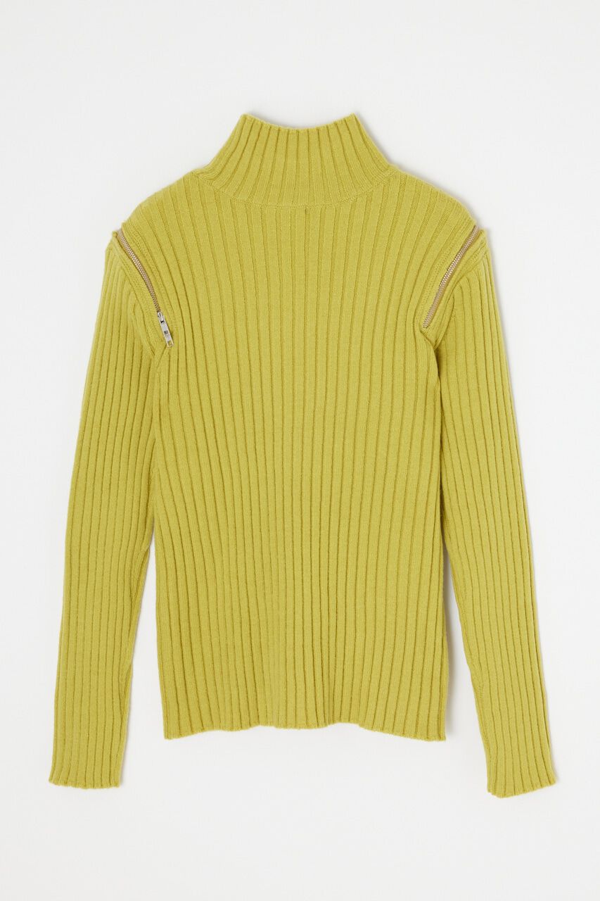 SLY「SHOULDER ZIP OPEN RIB MG トップス」|ニット・セーター|