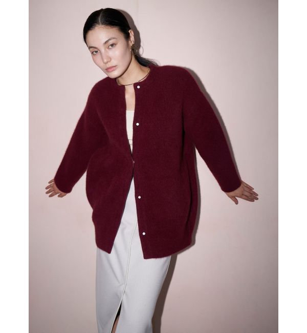 ELENDEEK　BASIC CN RACCOON MIX CARDIGAN ELENDEEK BASIC CN RACCOON MIX CARDIGAN(1 BLK): トップス｜URBAN