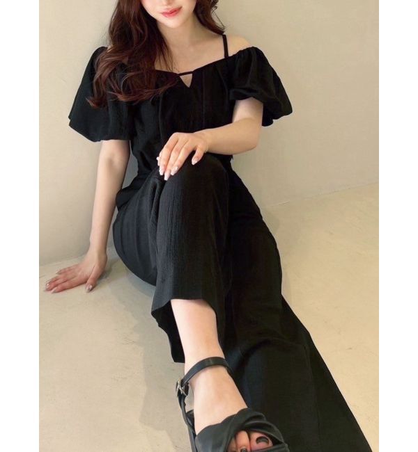 RESEXXY「バルーンスリーブオフショルブラウス【セットアップ着用可能】」|シャツ・ブラウス|ブラック