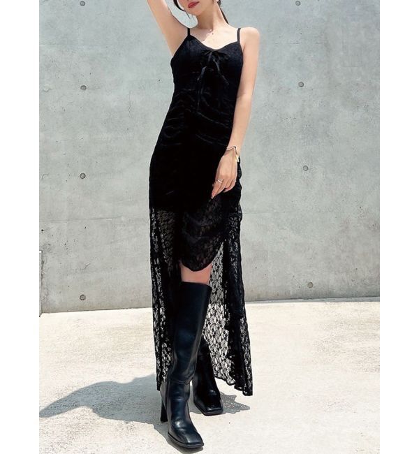 RESEXXY「レースキャミワンピース」|ワンピース|ブラック