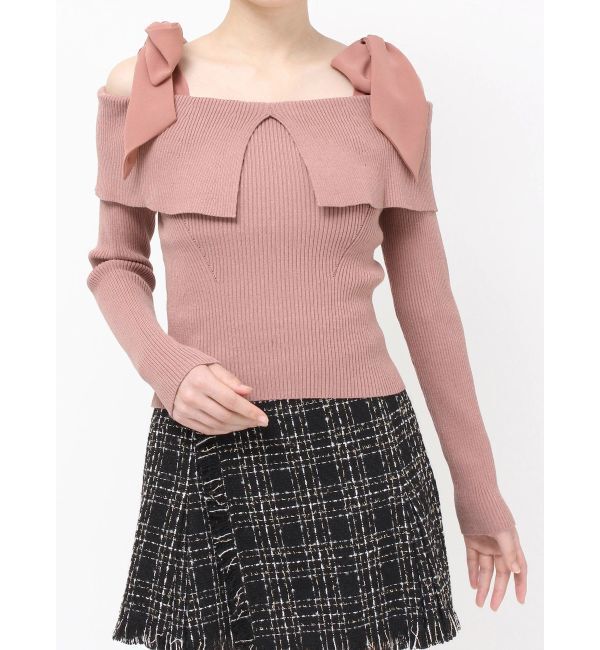 RESEXXY「ボリュームリボンニットトップス」|ニット・セーター|