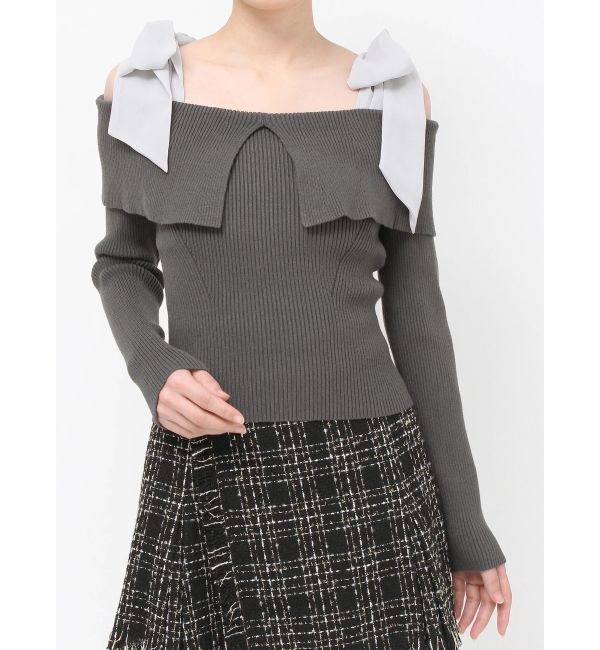 RESEXXY「ボリュームリボンニットトップス」|ニット・セーター|