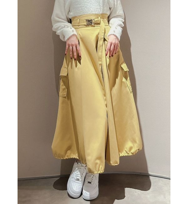 dazzlin「カーゴポケットバルーンスカート」|スカート|イエロー