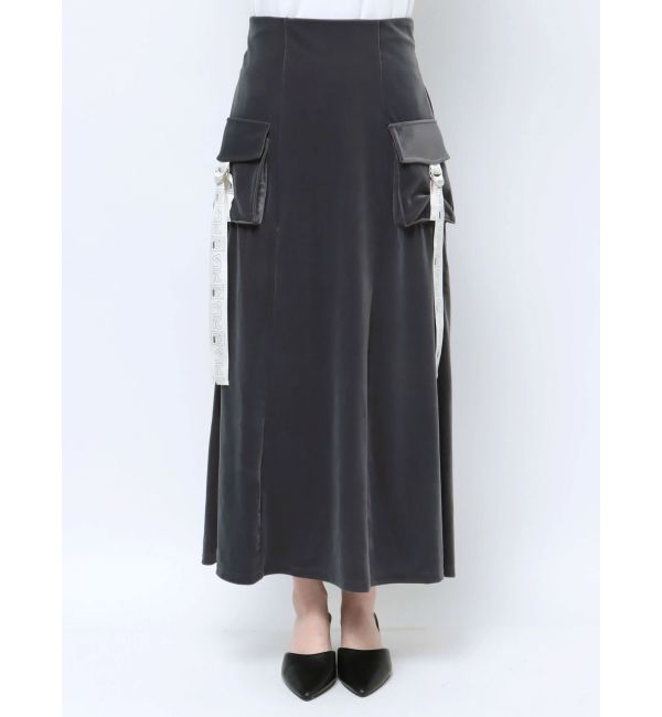 dazzlin「【FILA&times;dazzlin】別珍ポケットフレアスカート」|スカート|