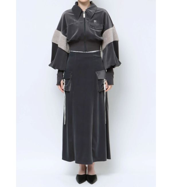 dazzlin「【FILA&times;dazzlin】別珍ポケットフレアスカート」|スカート|