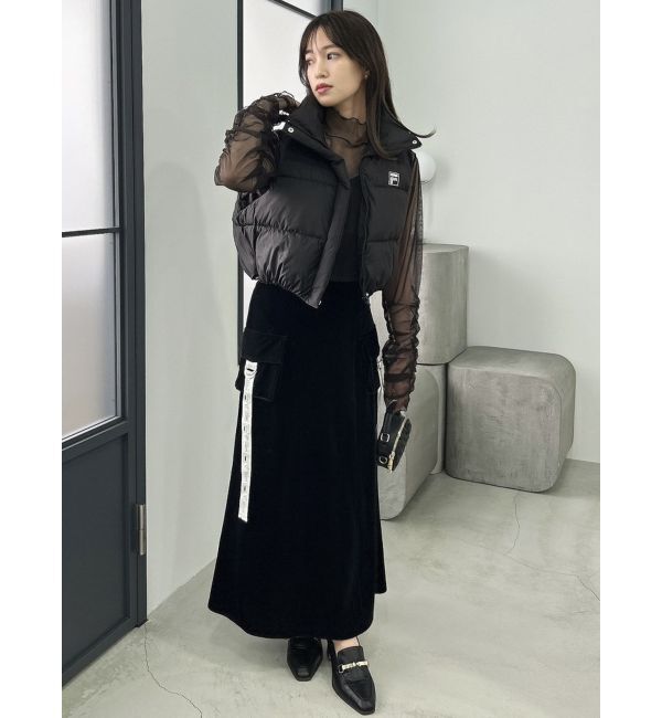 dazzlin「【FILA&times;dazzlin】別珍ポケットフレアスカート」|スカート|