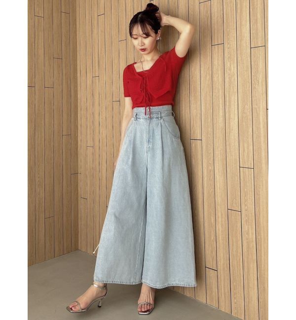 dazzlin「フロントリボンクロシェニットSET」|ニット・セーター|