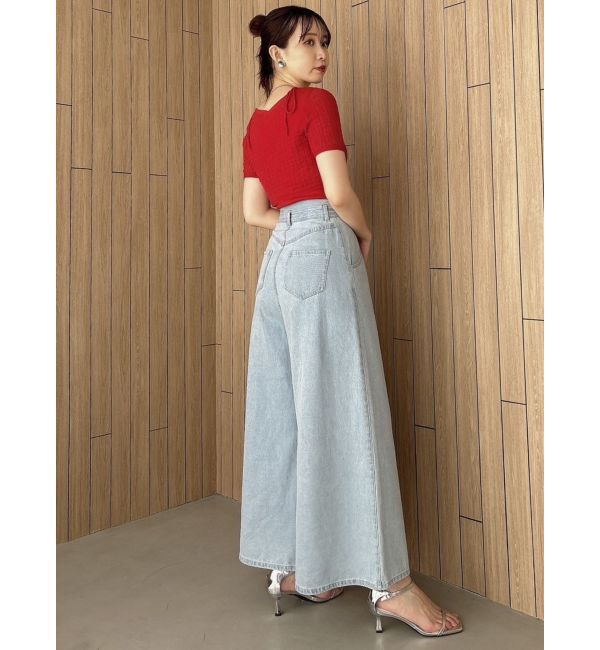 dazzlin「フロントリボンクロシェニットSET」|ニット・セーター|