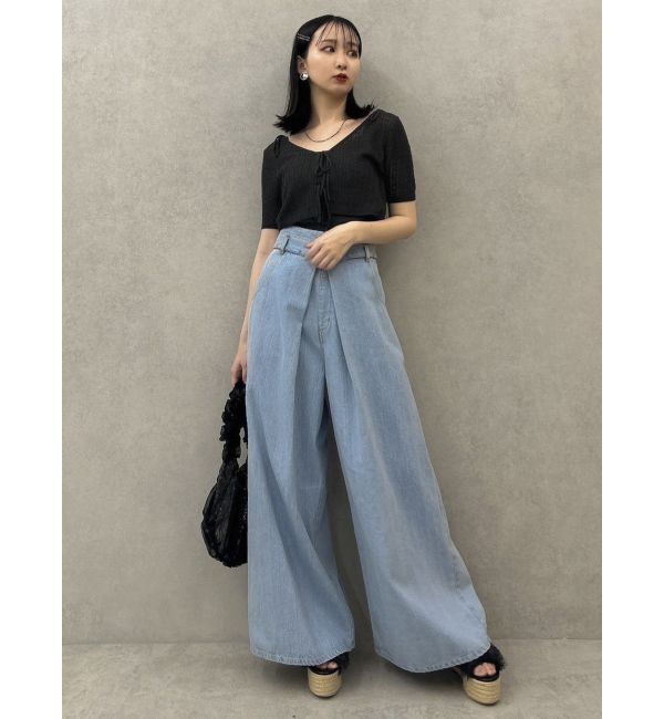 dazzlin「フロントリボンクロシェニットSET」|ニット・セーター|