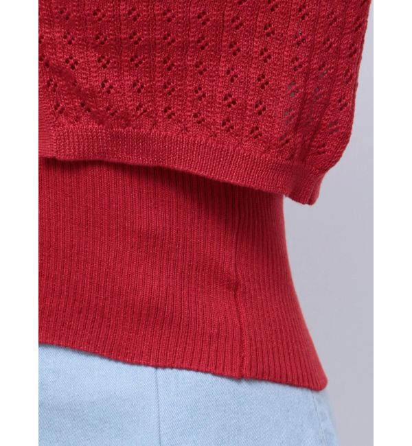 dazzlin「フロントリボンクロシェニットSET」|ニット・セーター|