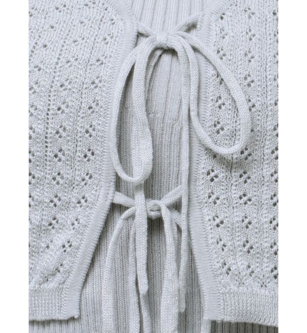 dazzlin「フロントリボンクロシェニットSET」|ニット・セーター|