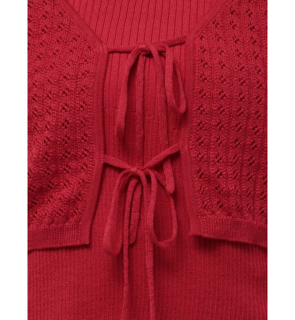 dazzlin「フロントリボンクロシェニットSET」|ニット・セーター|