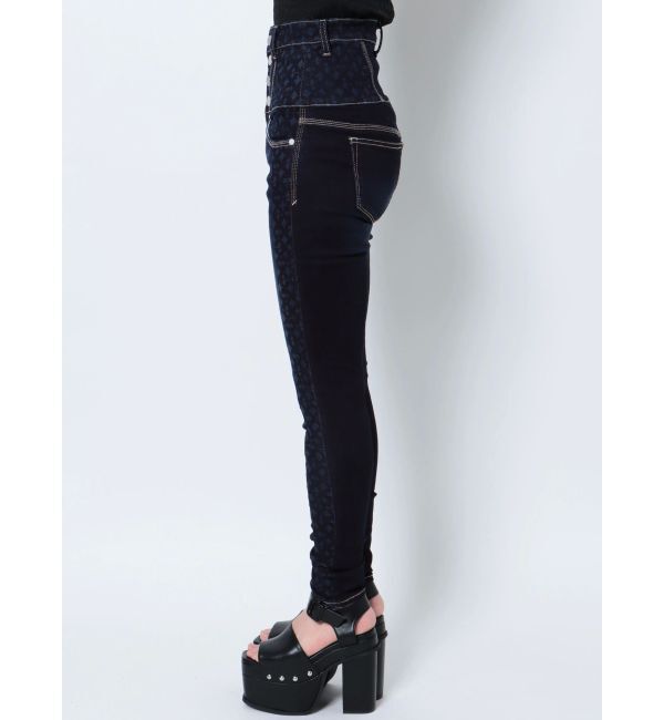 EMODA「スウィッチパターンハイウエストパギンス」|デニム|