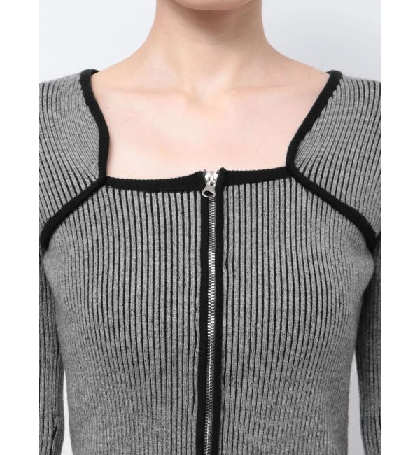 EMODA「プレーティングリブジップワンピース」|ワンピース|