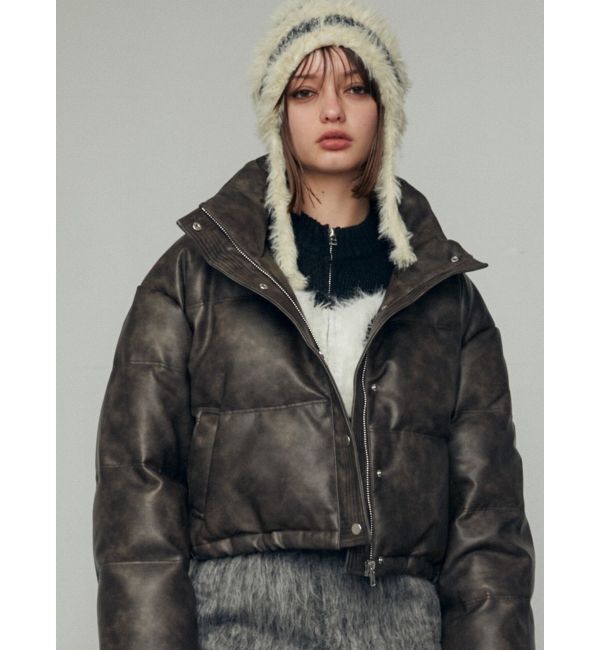 EMODA「フェイクレザーショートダウン」|ダウンベスト・ベスト|