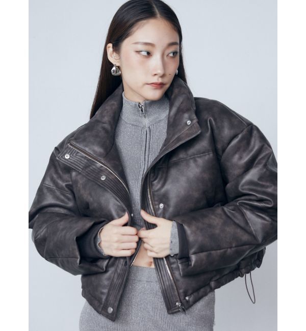 EMODA「フェイクレザーショートダウン」|ダウンベスト・ベスト|