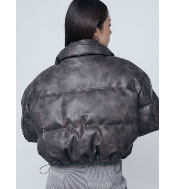 EMODA「フェイクレザーショートダウン」|ダウンベスト・ベスト|