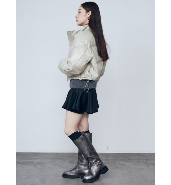 EMODA「フェイクレザーショートダウン」|ダウンベスト・ベスト|