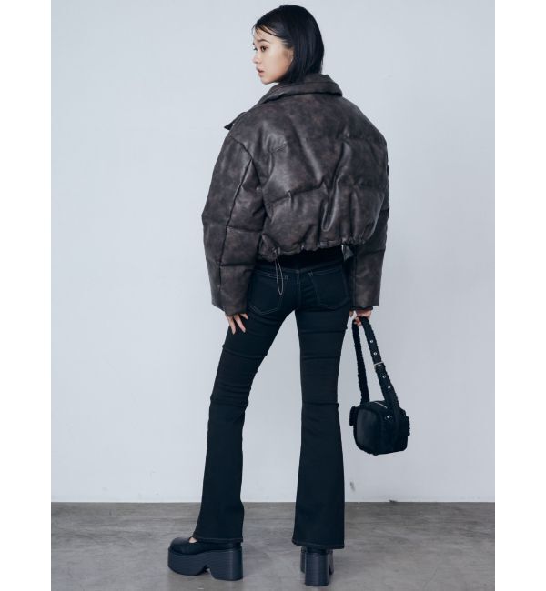 EMODA「フェイクレザーショートダウン」|ダウンベスト・ベスト|