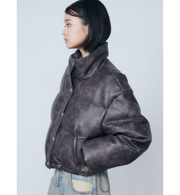 EMODA「フェイクレザーショートダウン」|ダウンベスト・ベスト|