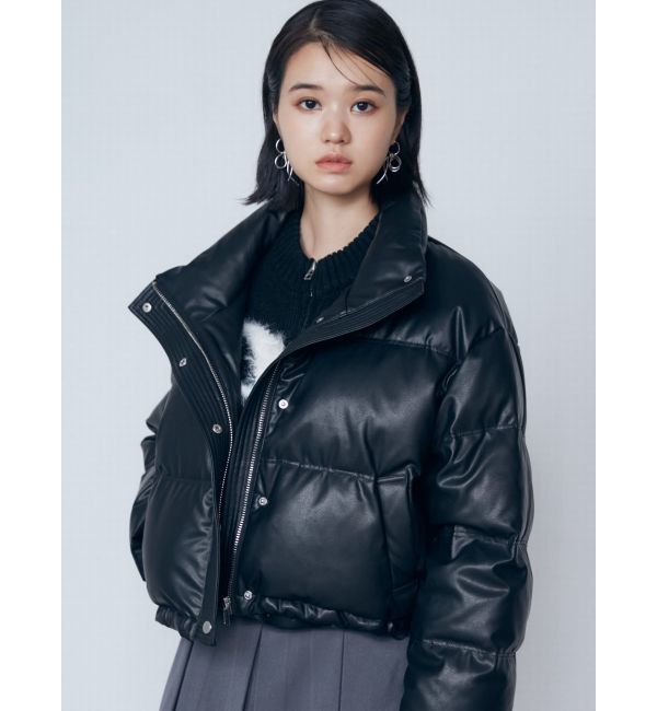 EMODA「フェイクレザーショートダウン」|ダウンベスト・ベスト|