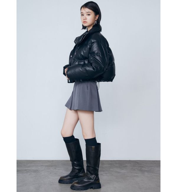 EMODA「フェイクレザーショートダウン」|ダウンベスト・ベスト|