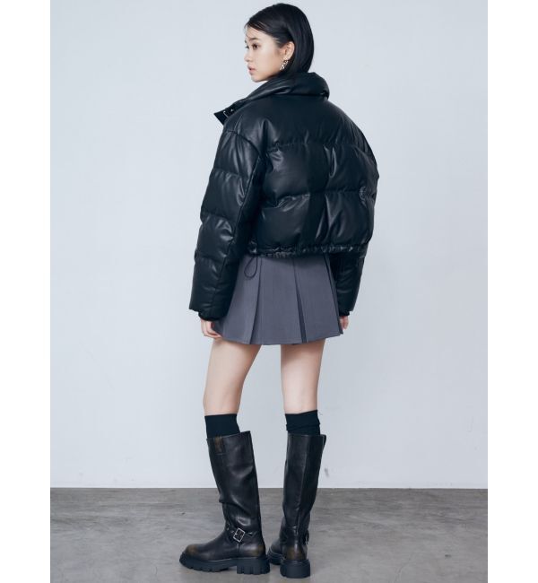 EMODA「フェイクレザーショートダウン」|ダウンベスト・ベスト|