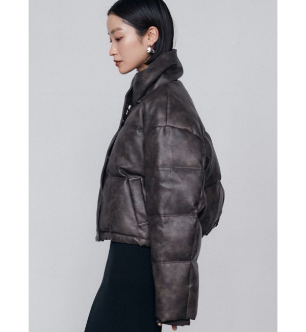 EMODA「フェイクレザーショートダウン」|ダウンベスト・ベスト|