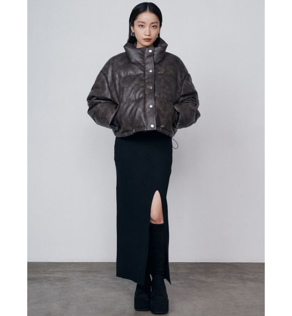 EMODA「フェイクレザーショートダウン」|ダウンベスト・ベスト|