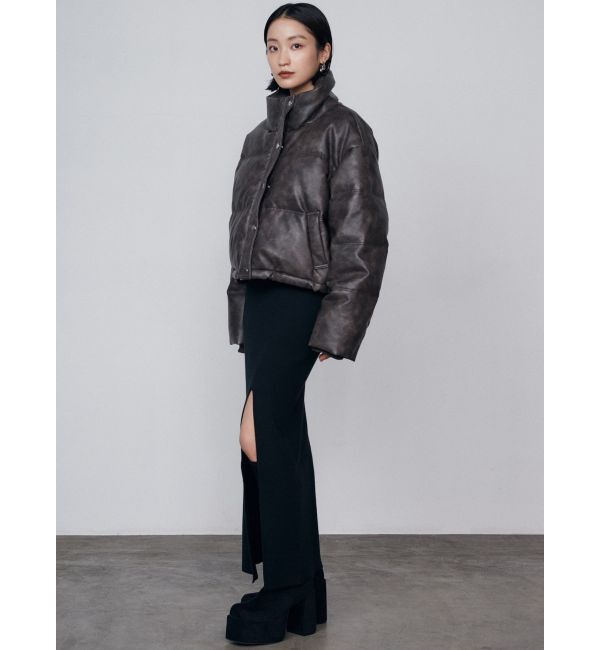 EMODA「フェイクレザーショートダウン」|ダウンベスト・ベスト|