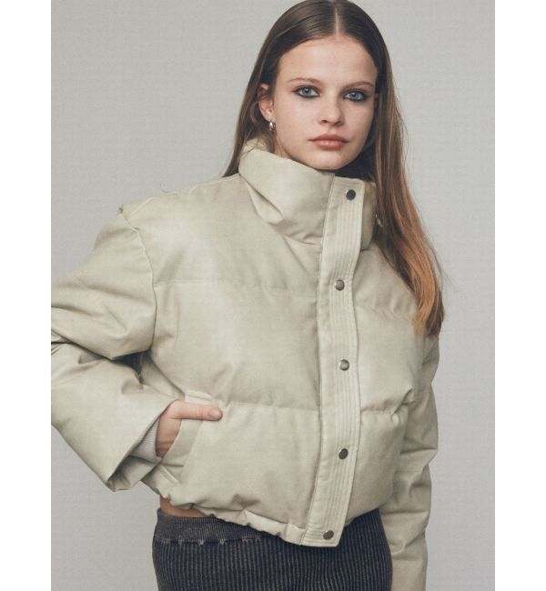 EMODA「フェイクレザーショートダウン」|ダウンベスト・ベスト|