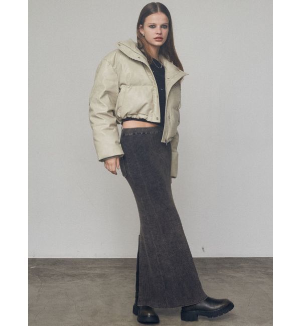 EMODA「フェイクレザーショートダウン」|ダウンベスト・ベスト|