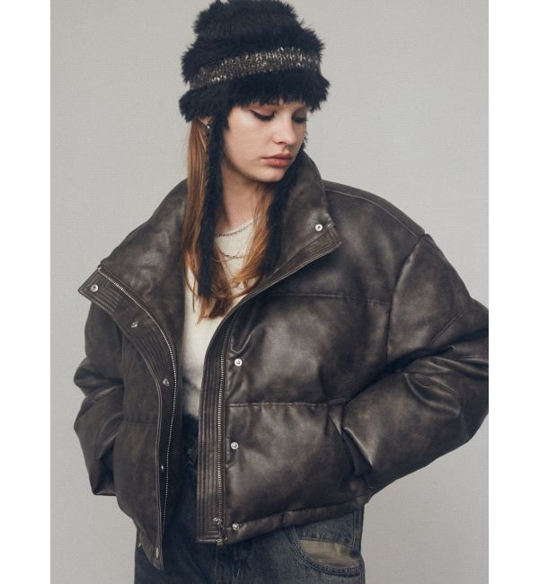 EMODA「フェイクレザーショートダウン」|ダウンベスト・ベスト|