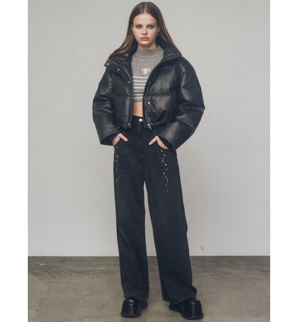 EMODA「フェイクレザーショートダウン」|ダウンベスト・ベスト|