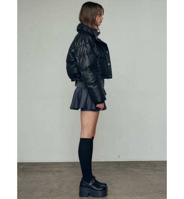 EMODA「フェイクレザーショートダウン」|ダウンベスト・ベスト|