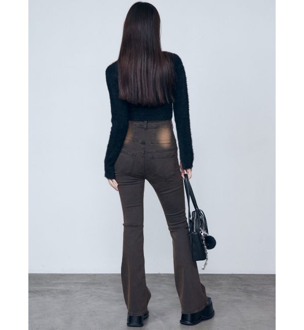 EMODA「レースハンドハイウエストパギンス」|デニム|