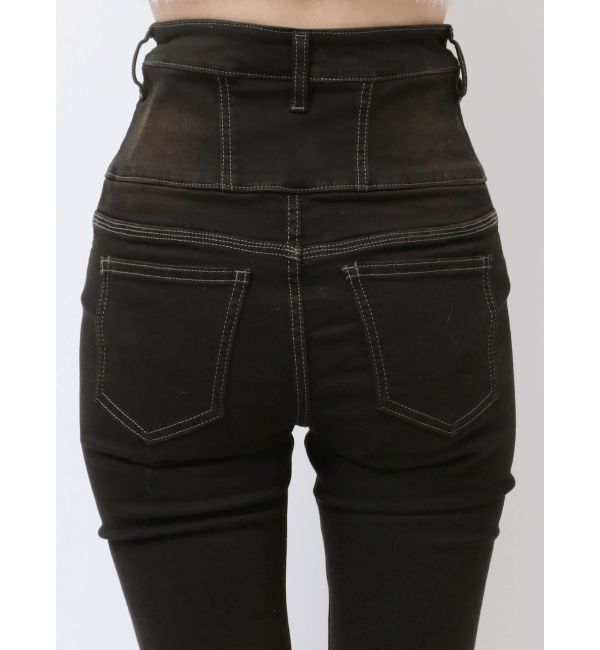 EMODA「レースハンドハイウエストパギンス」|デニム|