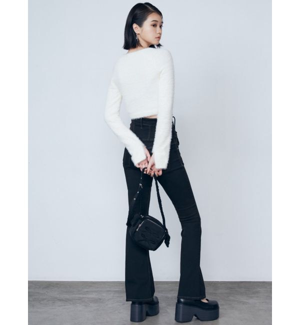 EMODA「レースハンドハイウエストパギンス」|デニム|